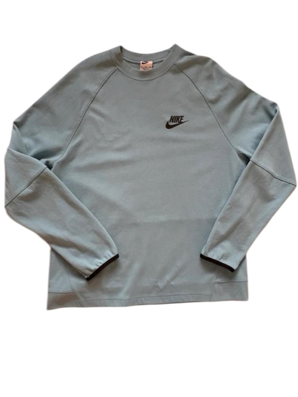 Nike Tech Fleece Crewneck Sweatshirt Blue Size XL with zipper side pocket - Picture 2 of 8